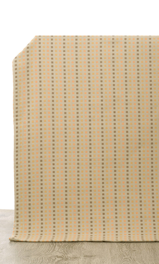 Cotton Home Décor Fabric Sample (Beige/ Grey)