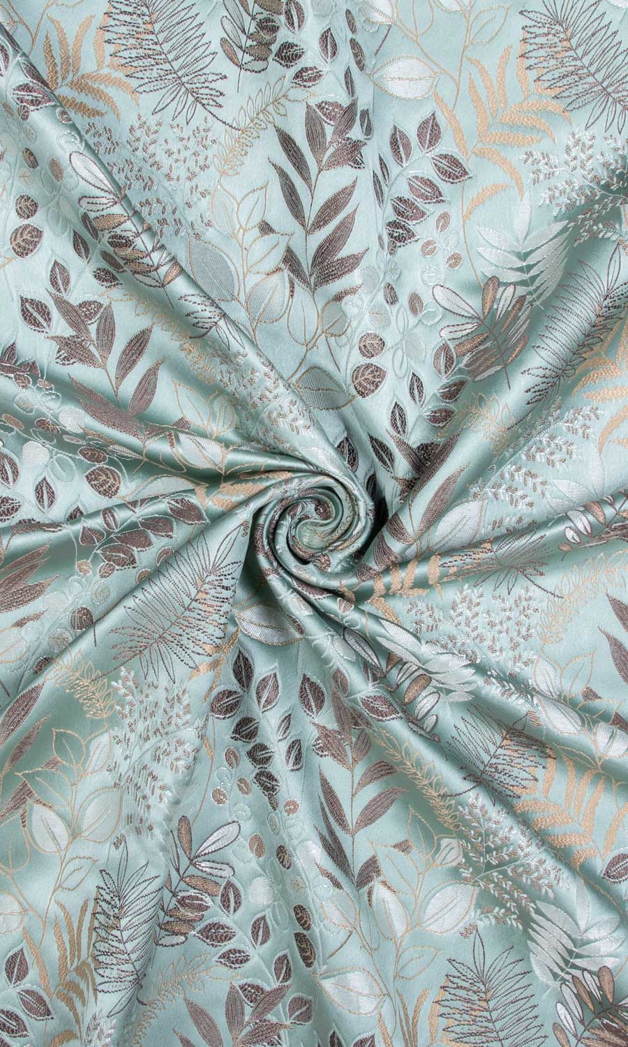 Botanical Fabric Blinds (Light Blue) Extra Long Short Wide