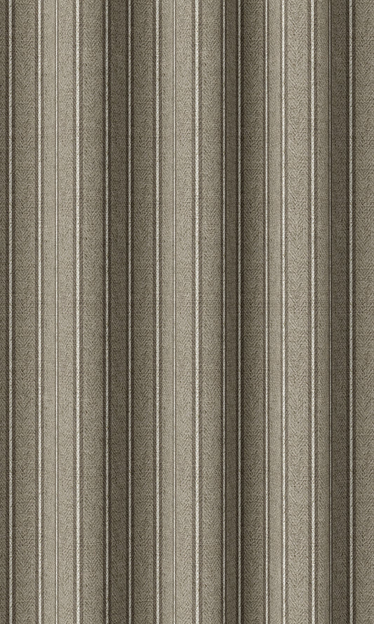 Modern Striped Print Home Décor Fabric By the Metre (Brown & Beige)