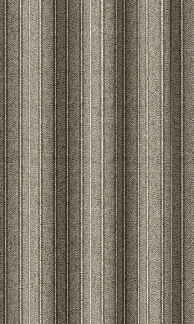 Modern Striped Print Home Décor Fabric By the Metre (Brown & Beige)