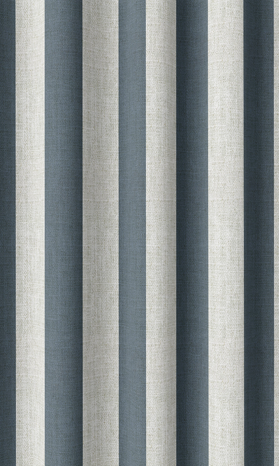 Modern Striped Home Décor Fabric Sample (Petrol Blue/ White)