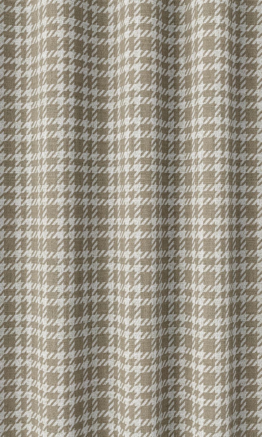 Checkered Home Décor Fabric By the Metre (Cedar Brown/ White)