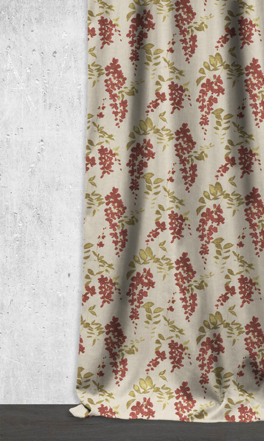 Dimout Floral Shades (Red/ Green/ Pale Grey)