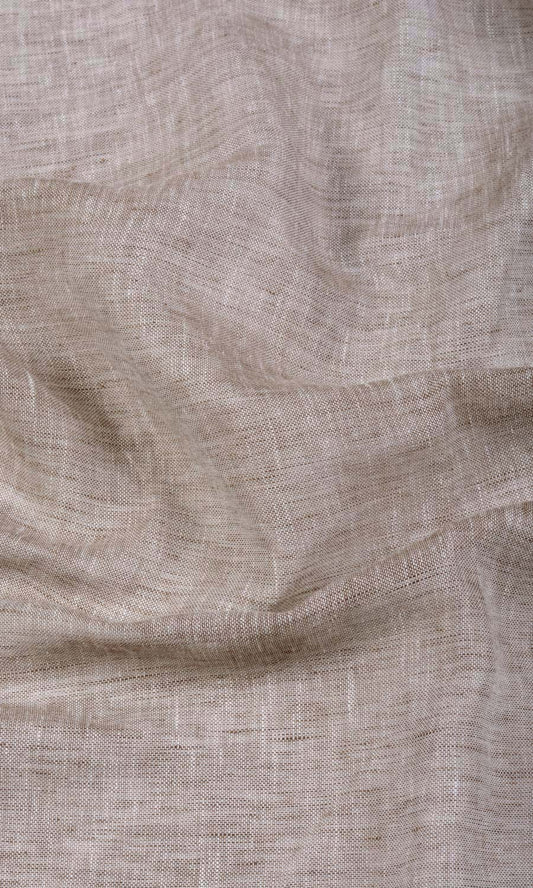 Linen Sheer Home Décor Fabric Sample (Brown)