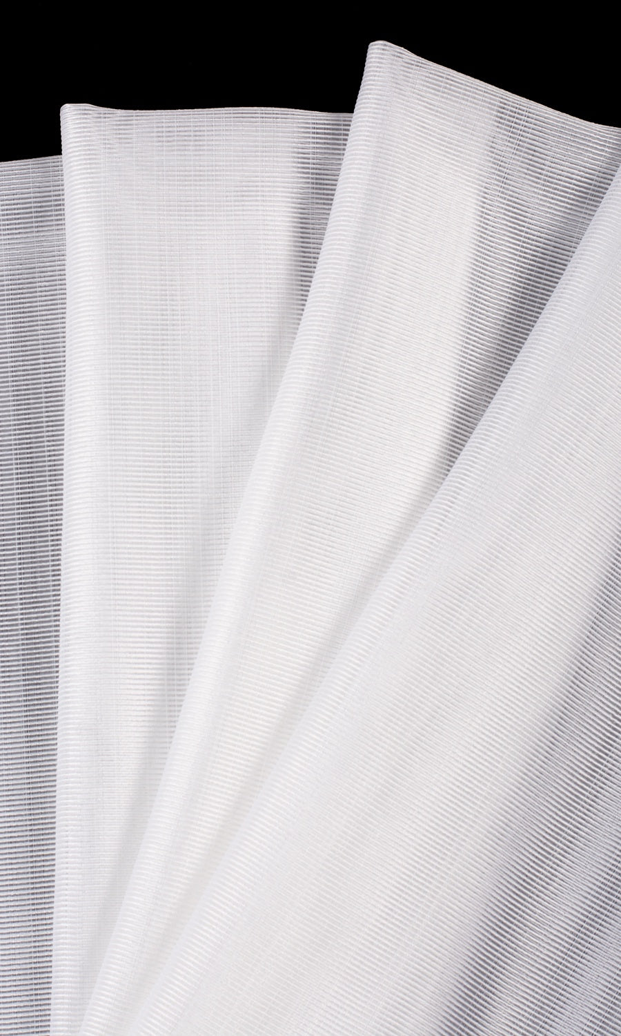 Textured Sheer Fabric By the Metre for Roman Blinds & Shades (White)