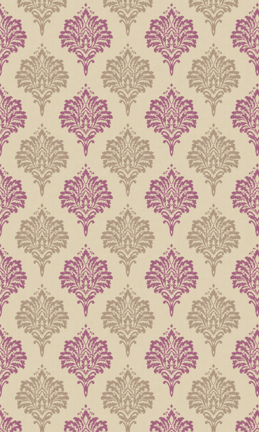 Damask Patterned Flat, Plain, Fake, Faux, European Relaxed Roman Blinds (Lilac/ Grey)