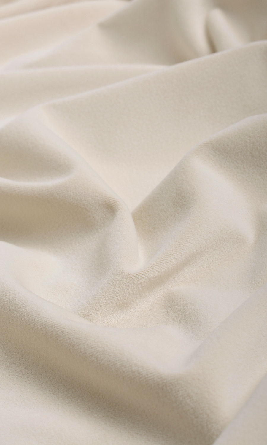 Velvet Fabric Blinds (Warm Ivory) Extra Long Short Wide