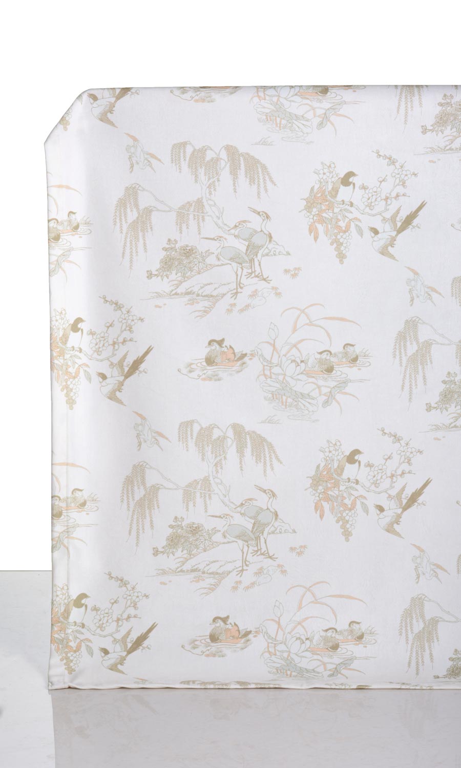 Chinoiserie Toile Velvet Blinds (White/ Ivory) for Living, Bedroom, Kitchen, Bathroom