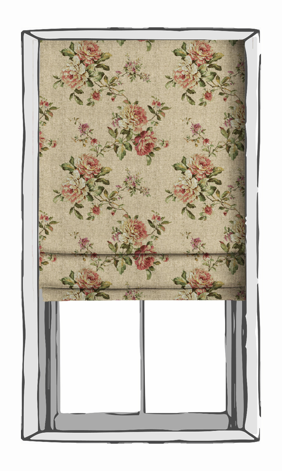 Floral Shades (Ochre/ Green/ Red) for Living, Bedroom, Kitchen, Bathroom