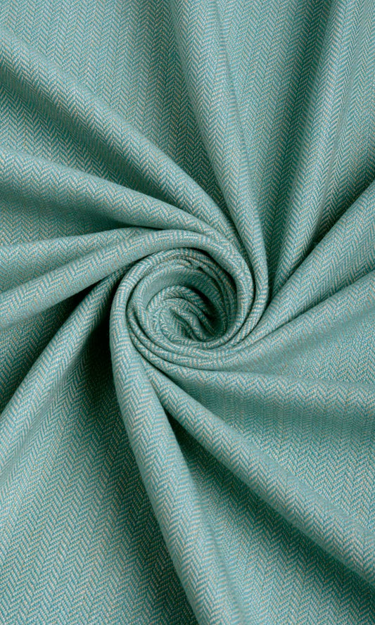 Herringbone Textured Blinds (Turquoise Blue)