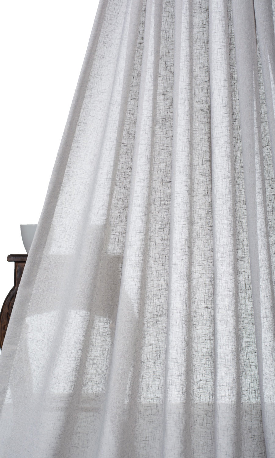Plain Sheer Flat, Plain, Fake, Faux, European Relaxed Roman Blinds (Cool Gray)
