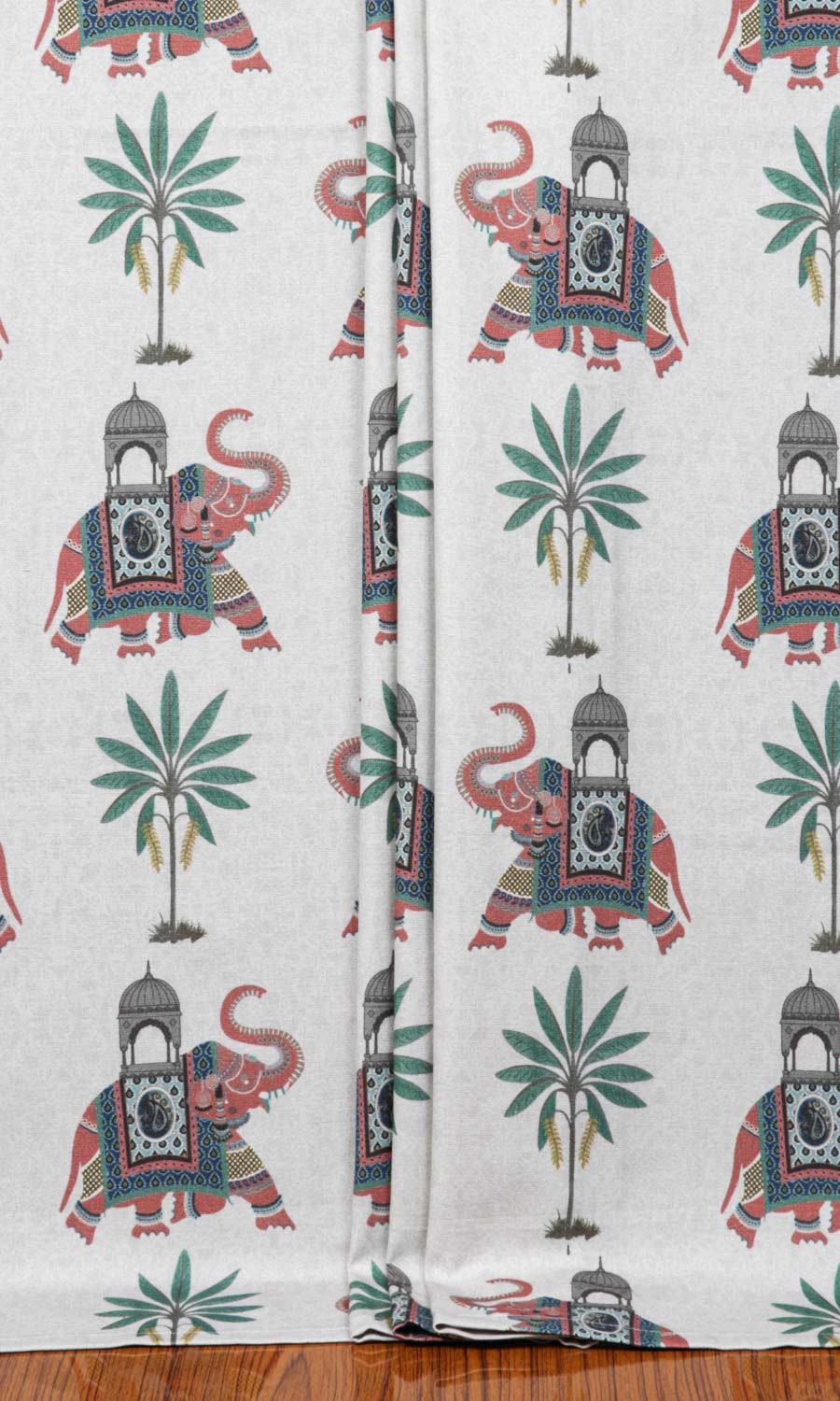 Floral Cotton Roman Blinds (Grey/ Red) for Living, Bedroom, Kitchen, Bathroom