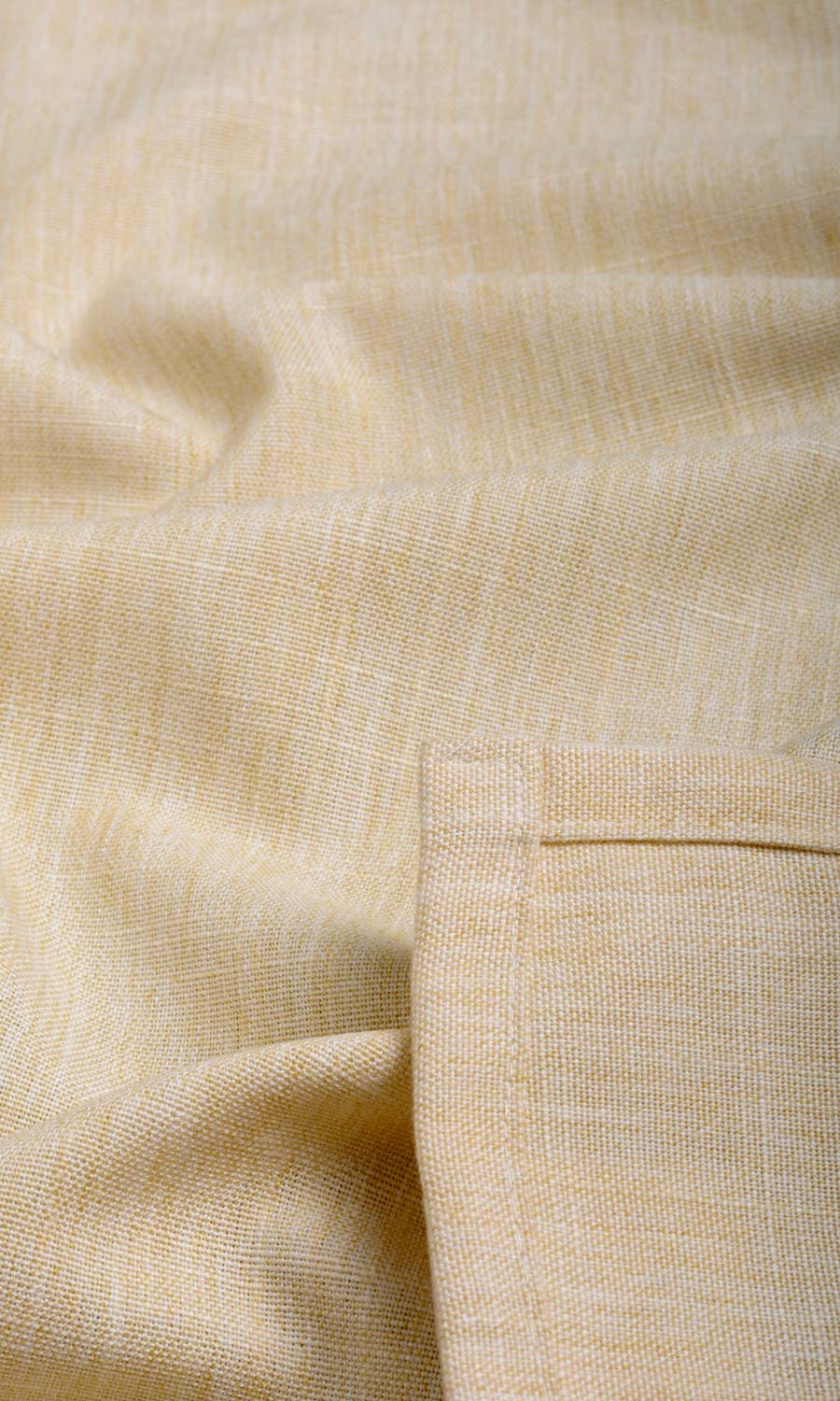 Plain Linen Texture Fabric Sample for Roman Blinds & Shades (Yellow Beige)