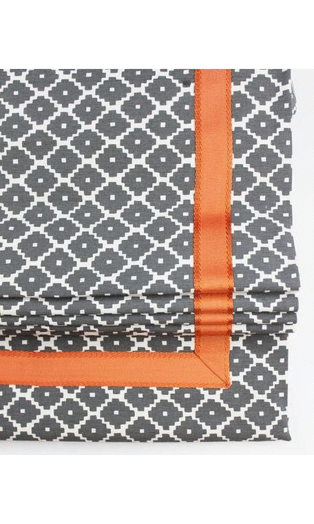 Velvet border trim window shades