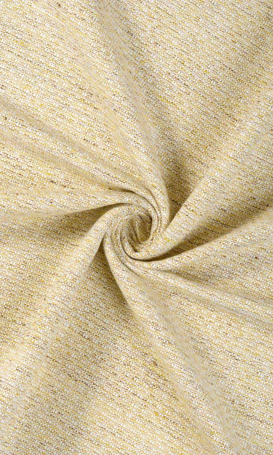 Textured Poly-Cotton Home Décor Fabric By the Metre (Yellow)