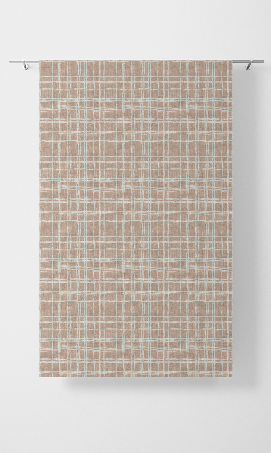 Abstract Print Home Textile Fabric Material Sample (Blush Pink/ White)