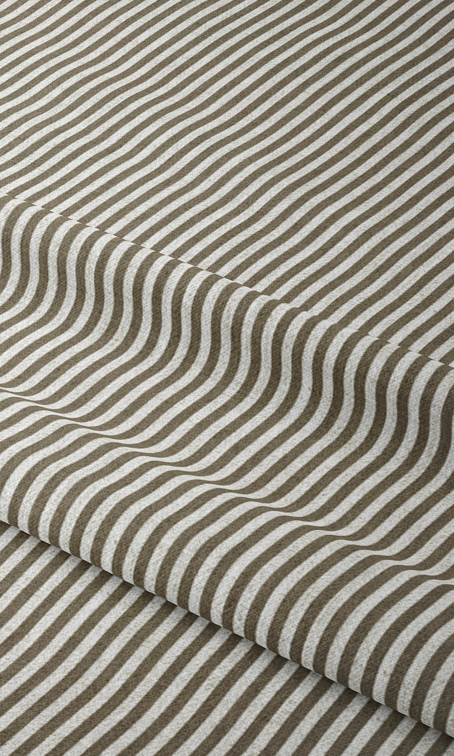 Striped Window Treatments Fabric Sample (Mocha Brown/ White)