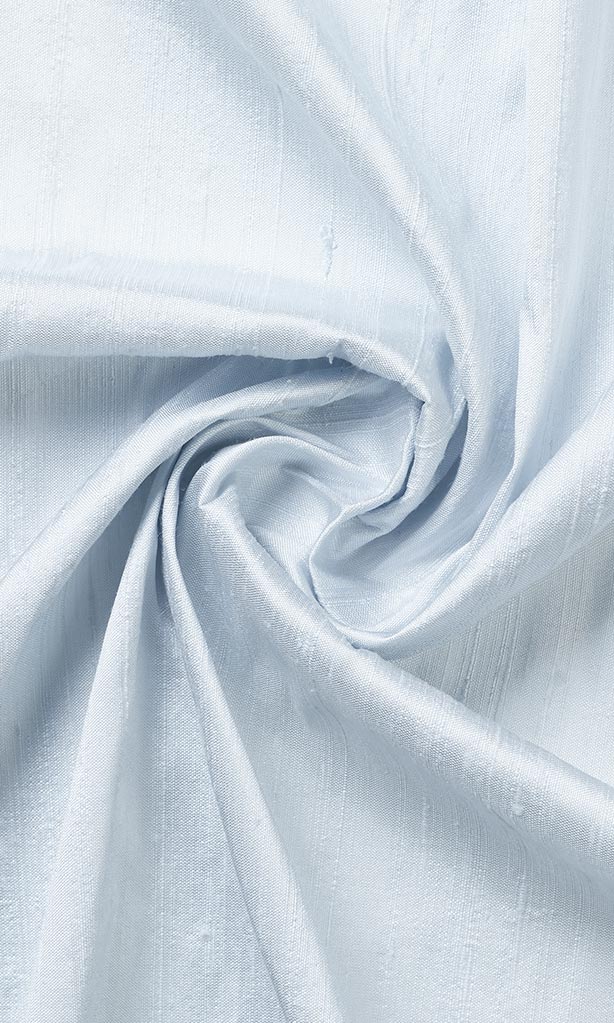 Pure Silk Home Décor Fabric By the Metre (Ice Blue)