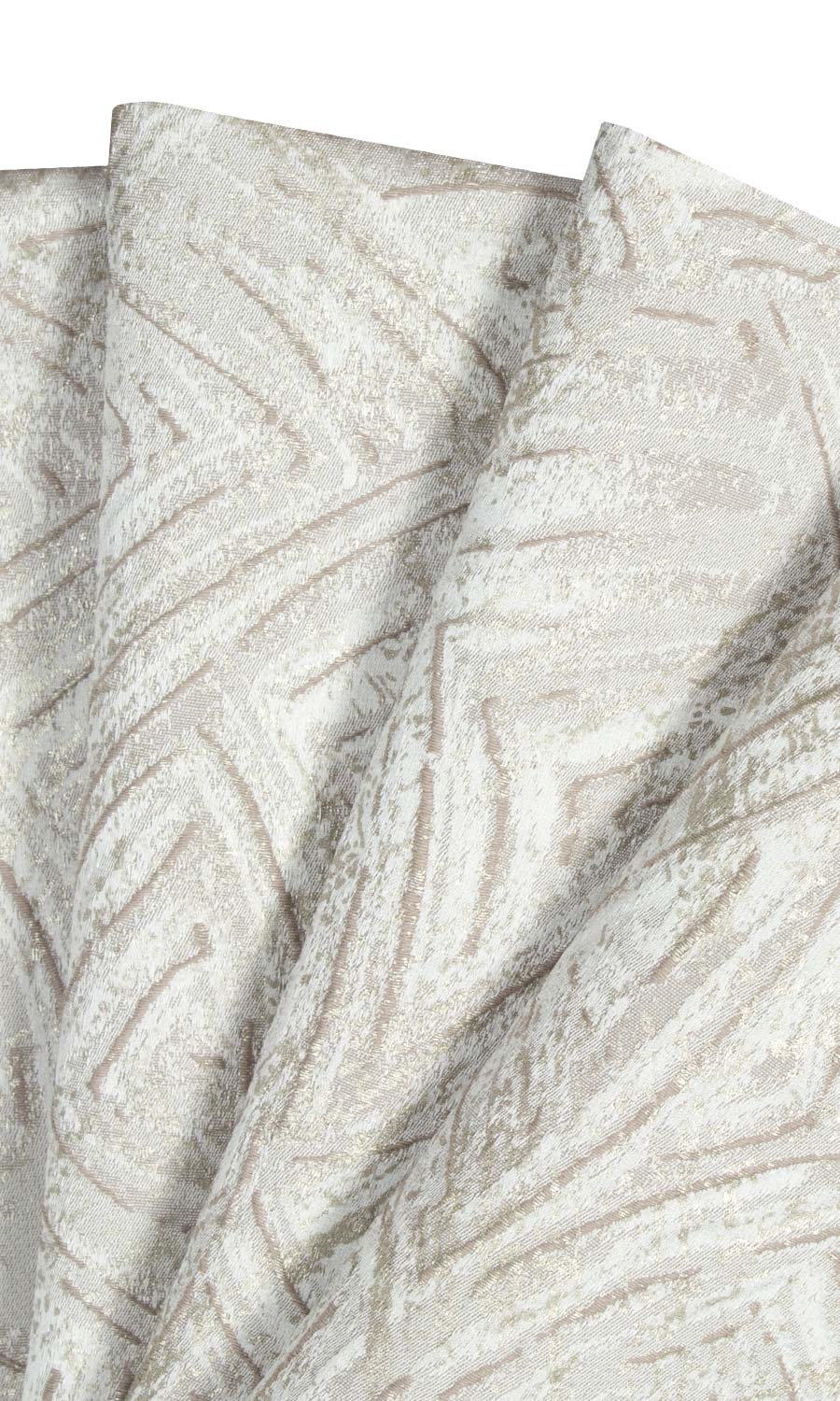 Self-Patterned Poly-Cotton Roman Blinds & Window Shades (White/ Cream)