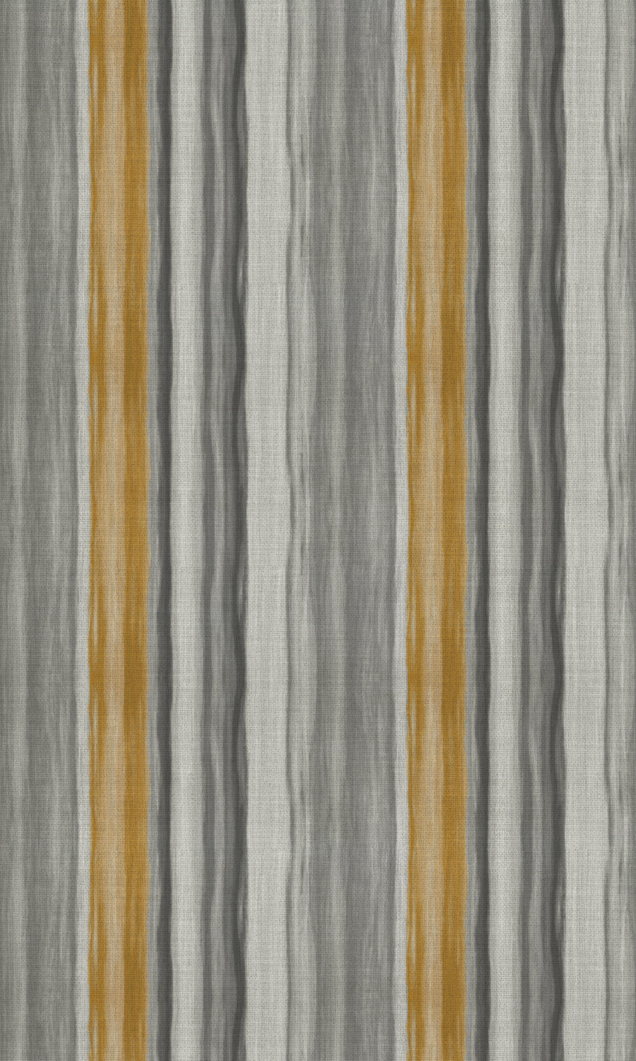Modern Striped Fabric Material By the Metre (Grey/ Yellow)