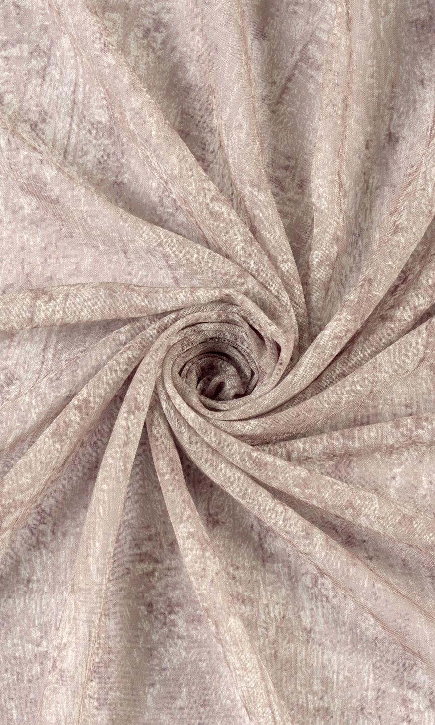 Textured Sheer Home Textile Fabric Material By the Metre (Brown)