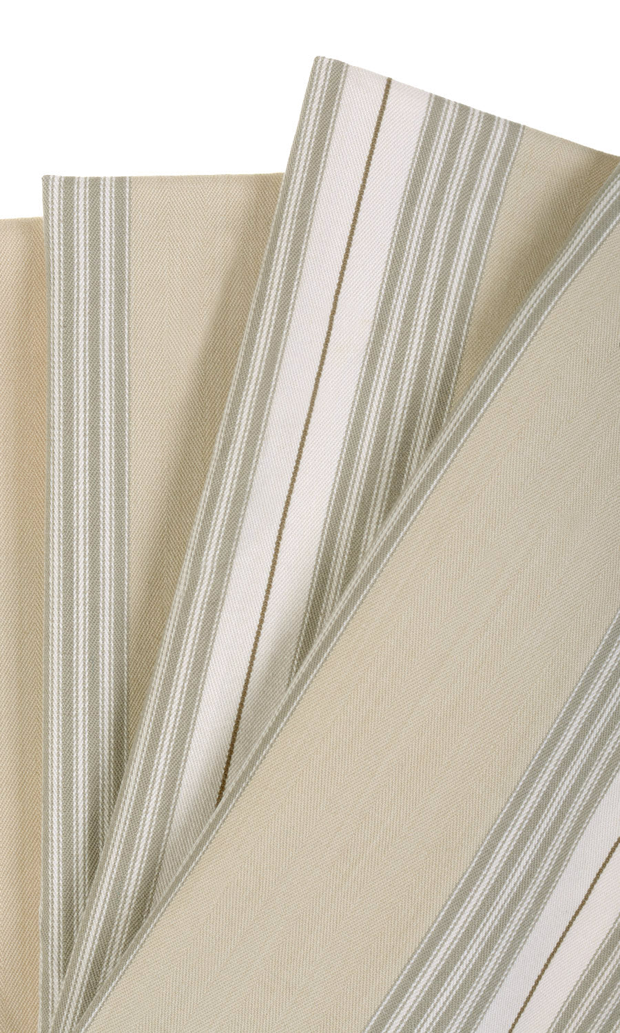 Cotton Fabric By the Metre for Roman Blinds & Shades (Beige/ White)