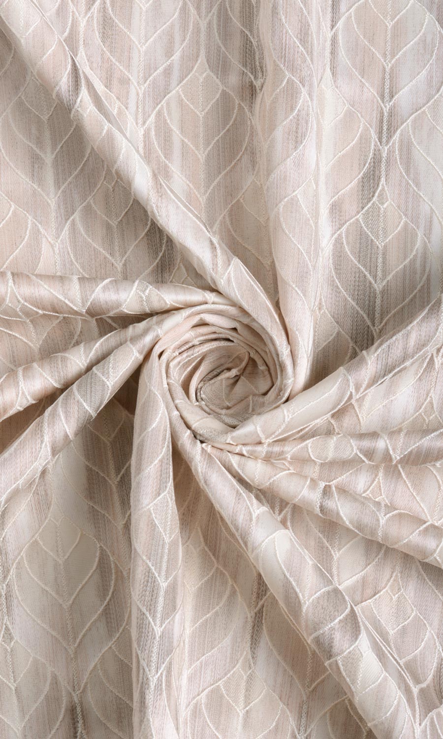 Petal Patterned Flat, Plain, Fake, Faux, European Relaxed Roman Blinds (Pale Grey/ Beige)