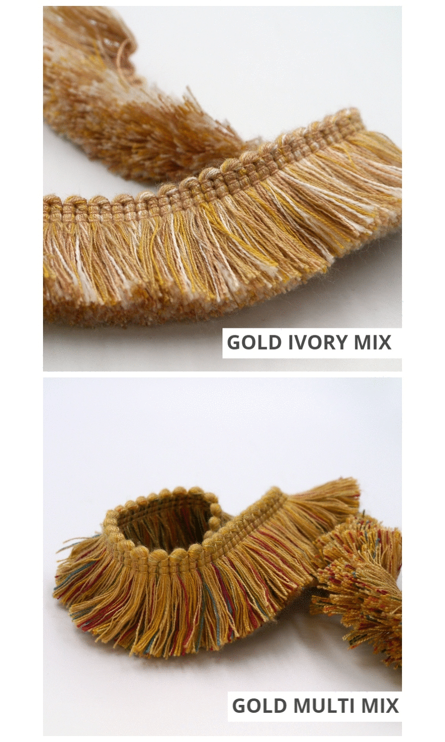 Brush fringe decorative trim