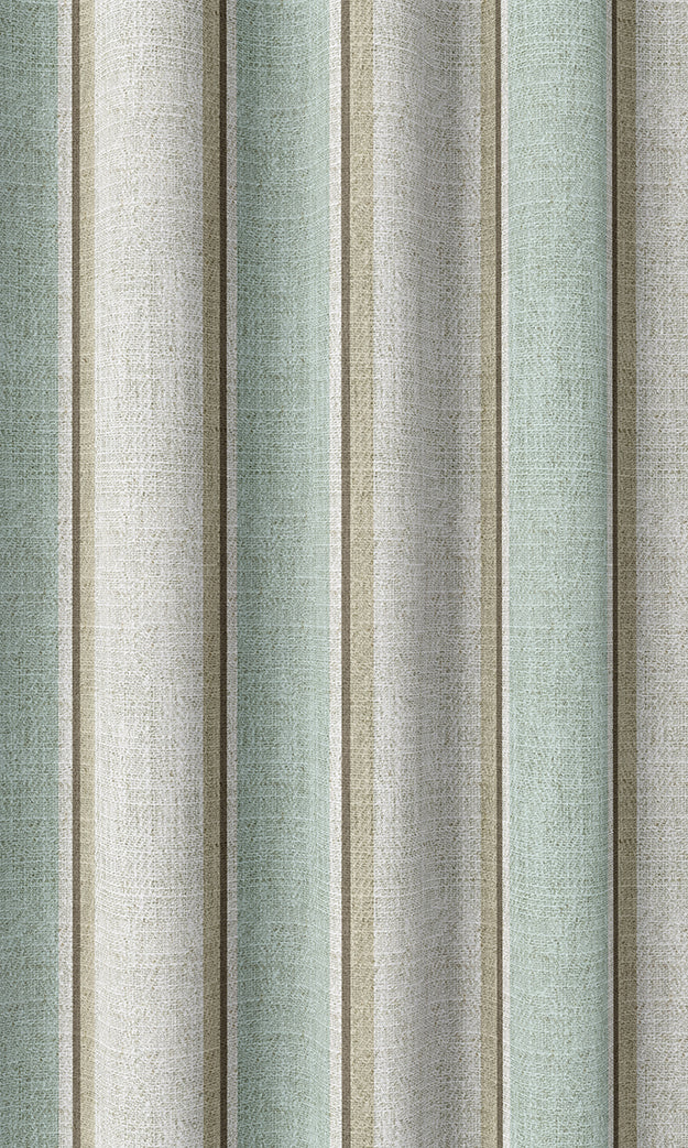 Modern Striped Flat, Plain, Fake, Faux, European Relaxed Roman Blinds (Duck Egg Blue/ White)
