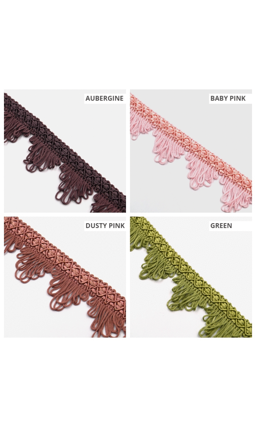 Fringe trim window blinds border