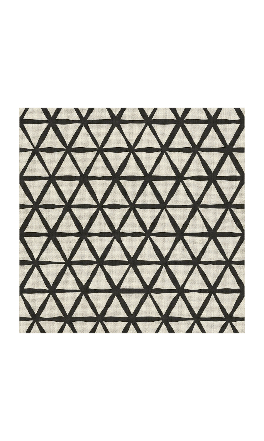 Geometrical Pattern Home Textile Fabric Material Sample (Black/ Ivory)
