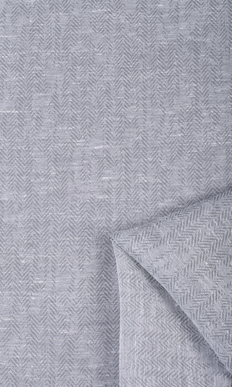 Chevron Textured Sheer Flat, Plain, Fake, Faux, European Relaxed Roman Blinds (Cool Grey)