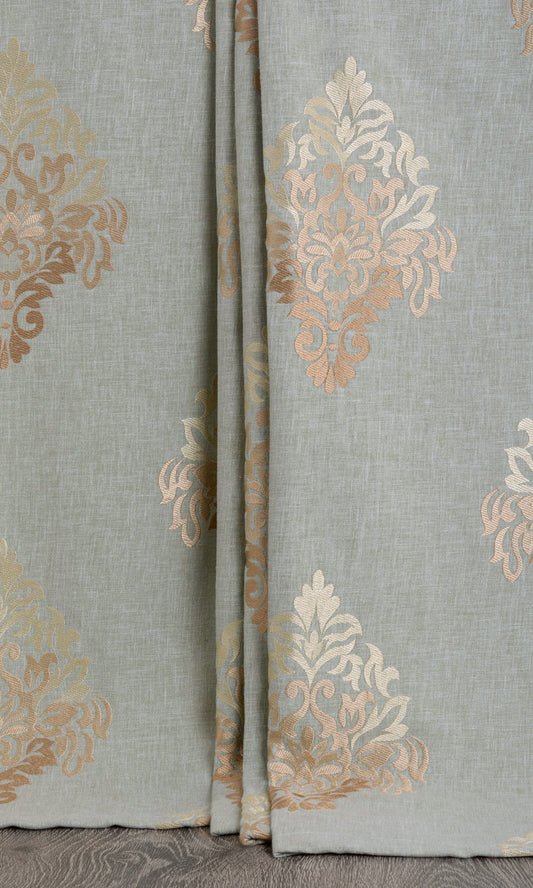 Damask Patterned  Shades (Gray/ Beige/ Brown)
