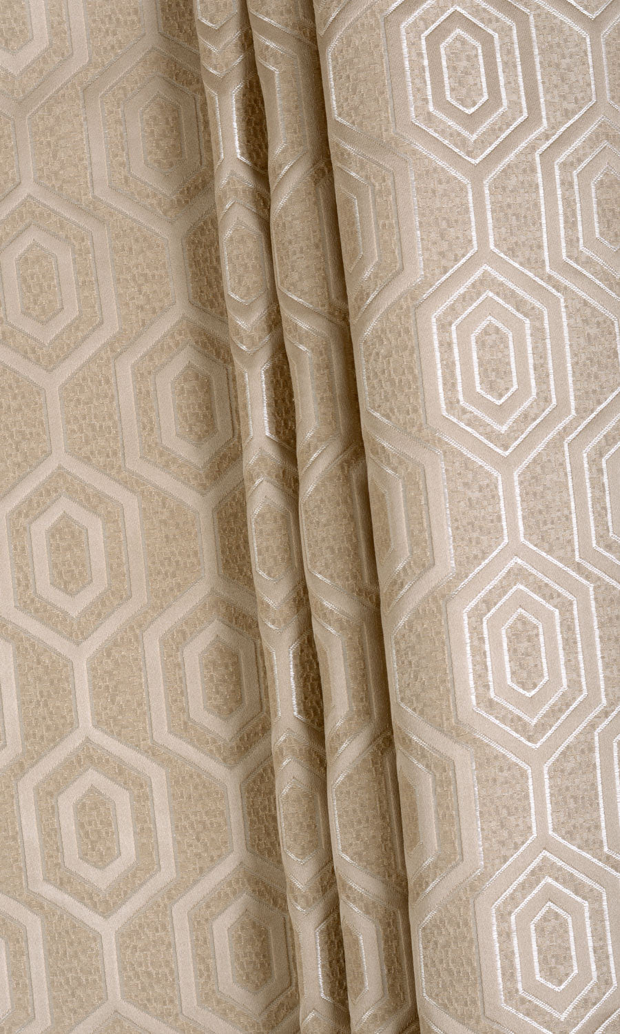 Jacquard Honeycomb Patterned Flat, Plain, Fake, Faux, European Relaxed Roman Blinds (Beige)