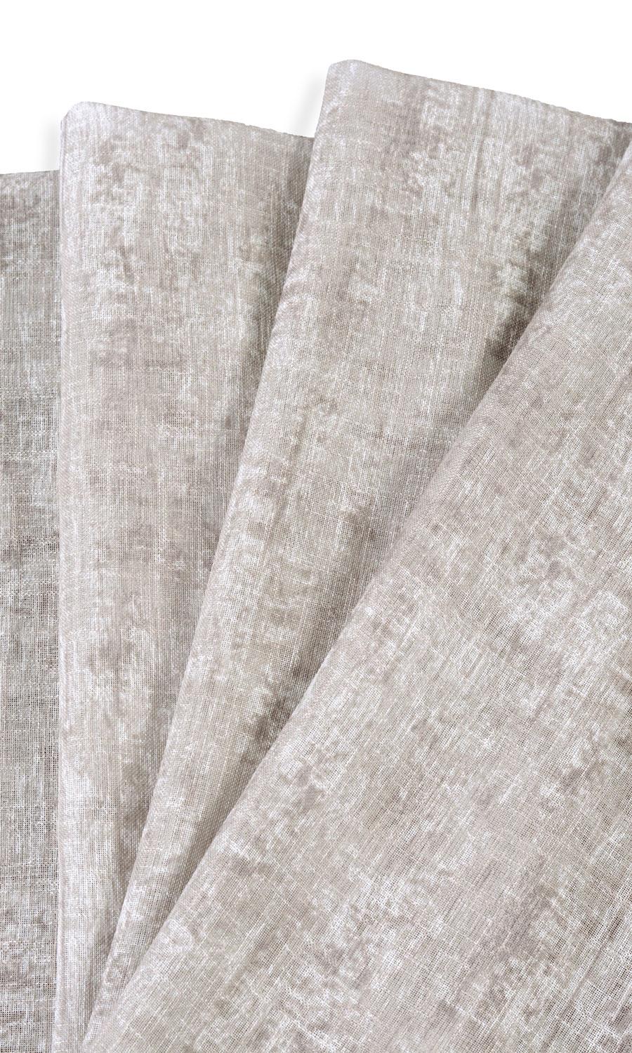 Textured Sheer Flat, Plain, Fake, Faux, European Relaxed Roman Blinds (Ivory/ Greige)