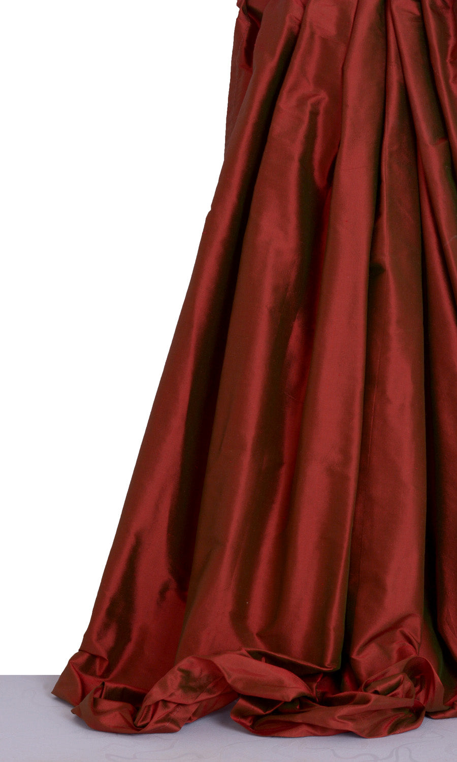 Shantung Silk Window Treatments Fabric By the Metre (Copper Red)