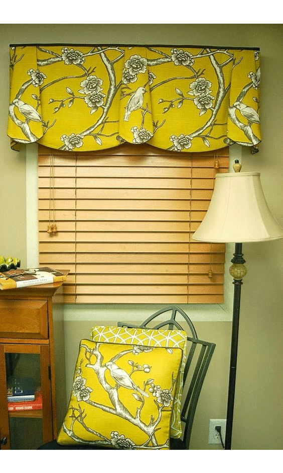 Custom valance window treatments for small windows