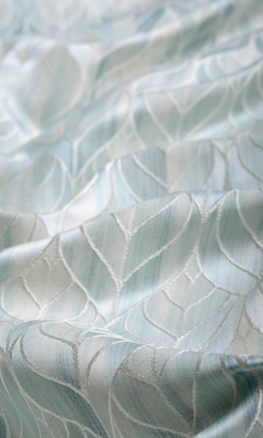 Petal Patterned Shades (Pale Aqua Blue) Extra Long Short Wide