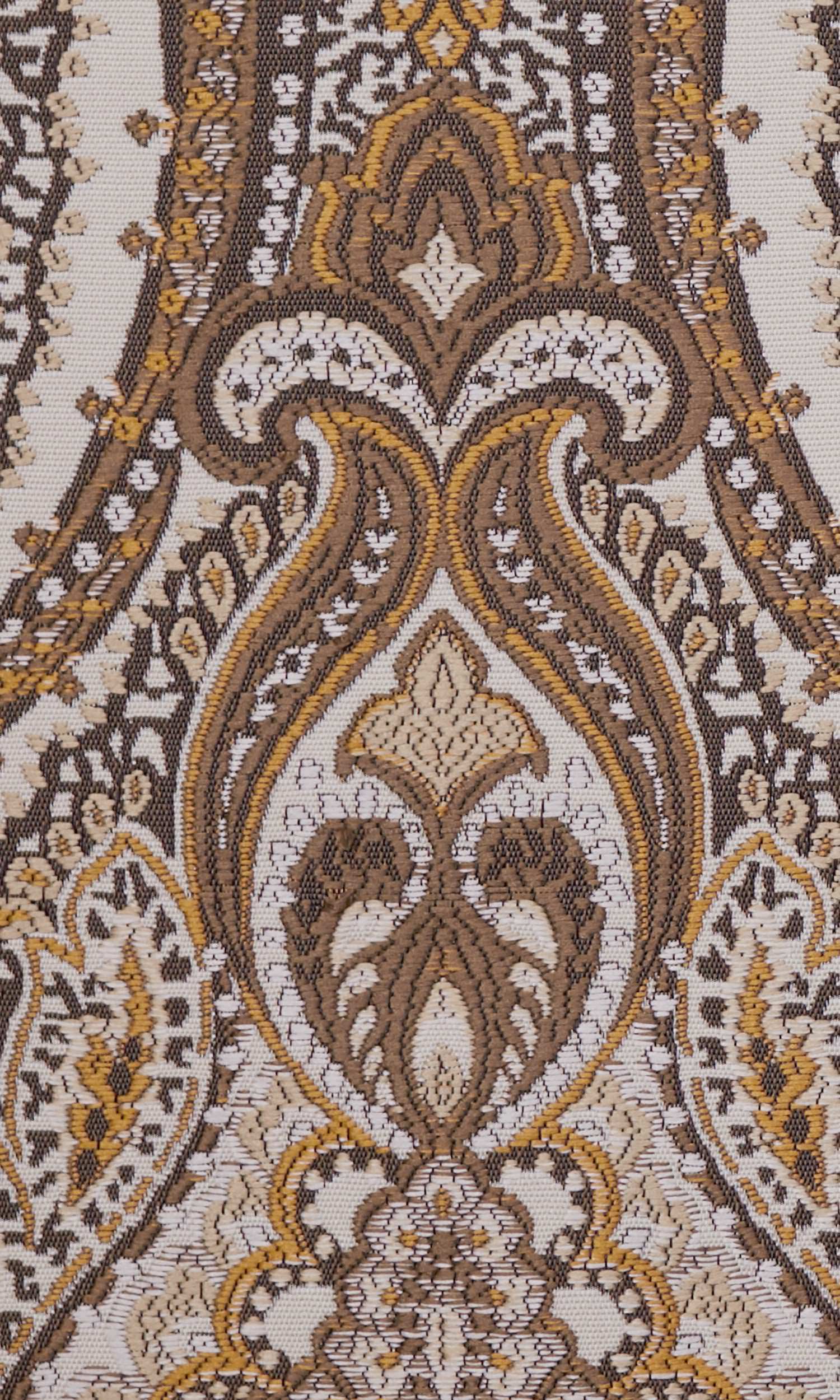 Damask Flat, Plain, Fake, Faux, European Relaxed Roman Blinds (Brown/ Yellow/ Umber)