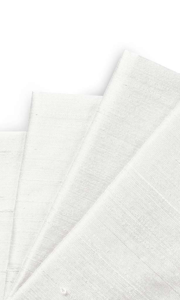 Pure Silk Window Treatments Fabric By the Metre (White)