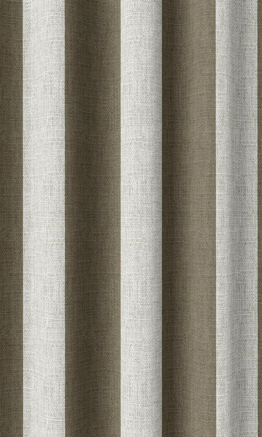 Striped Print Blinds (Mocha Brown/ White)