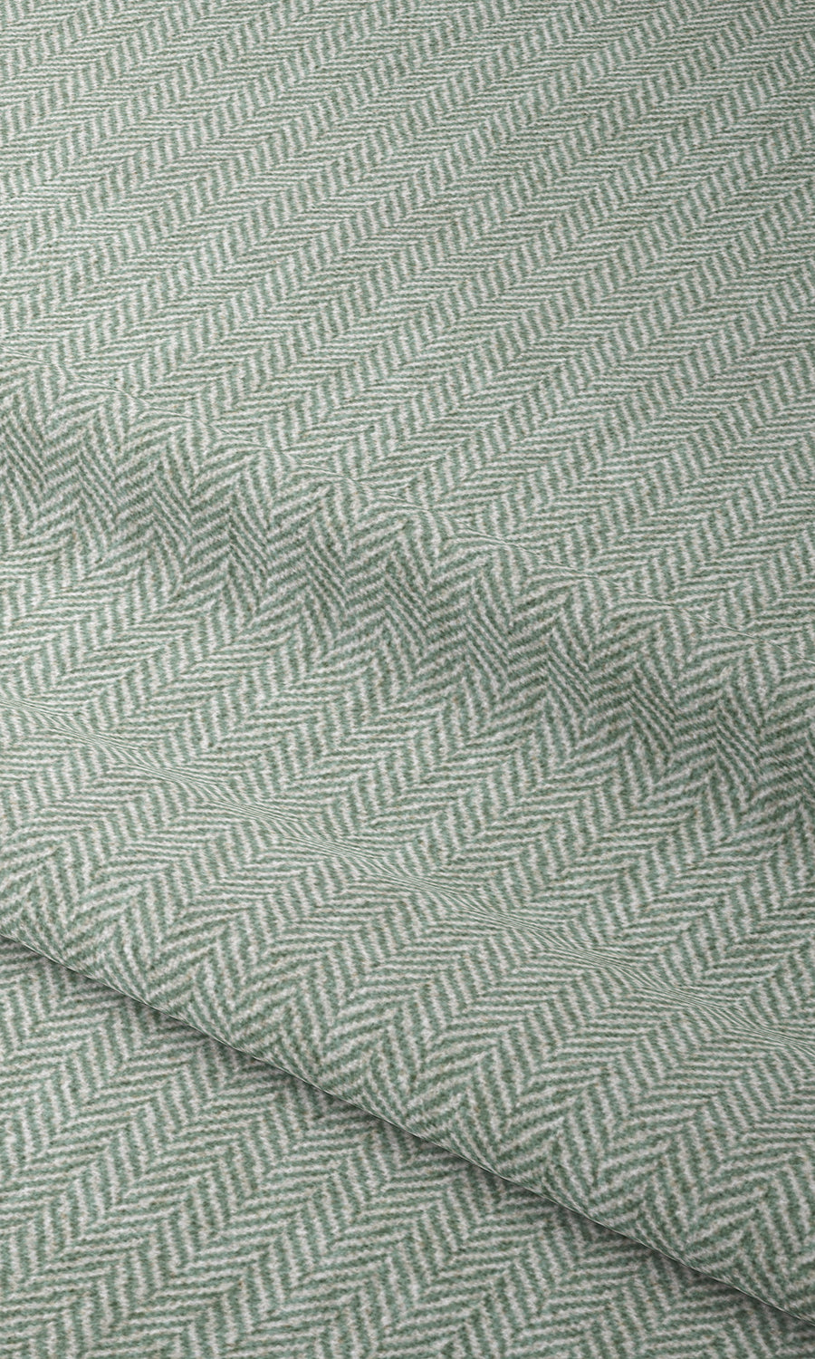 Herringbone Print Window Treatments Fabric Sample (Egg Blue/ White)