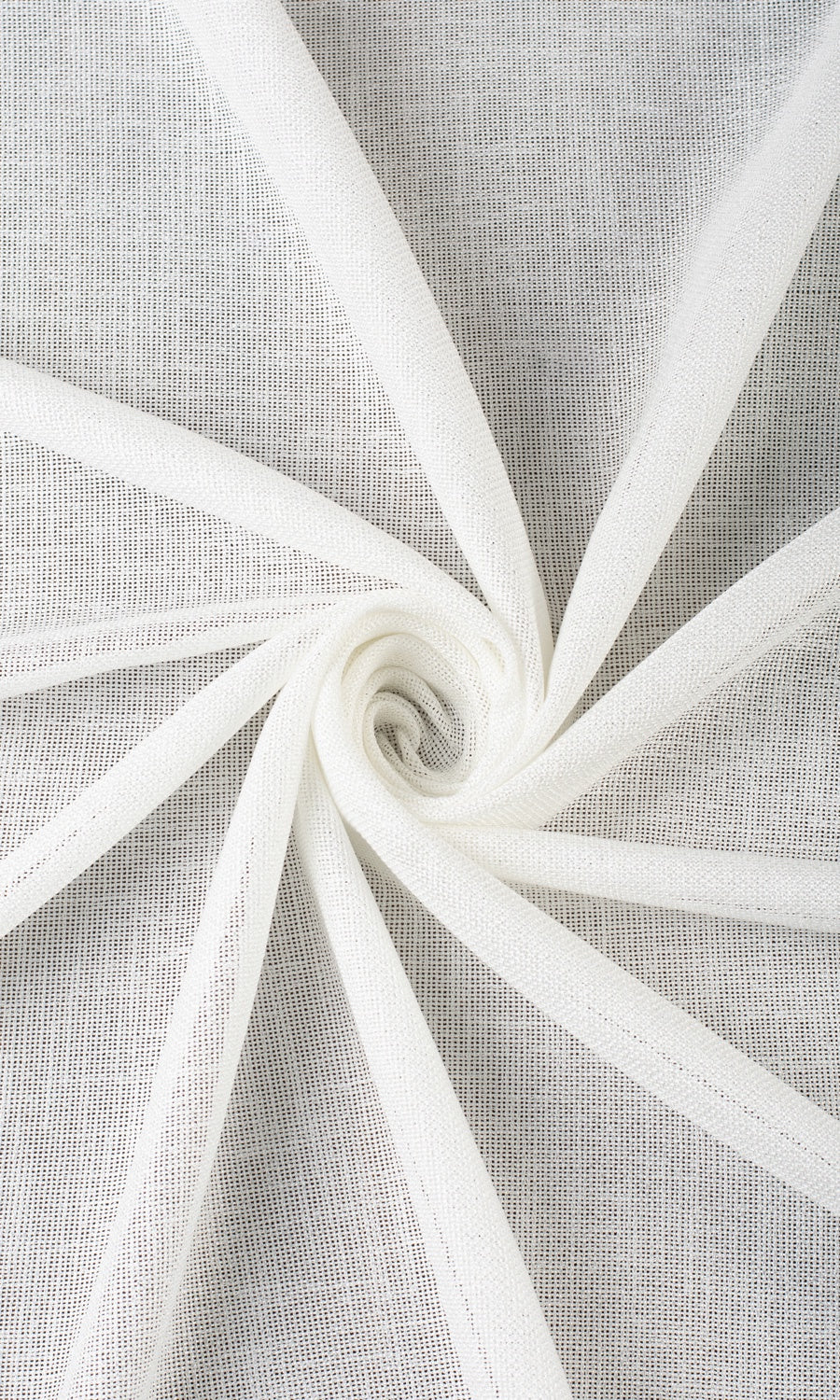 Textured Sheer Home Textile Fabric Material Sample (White)