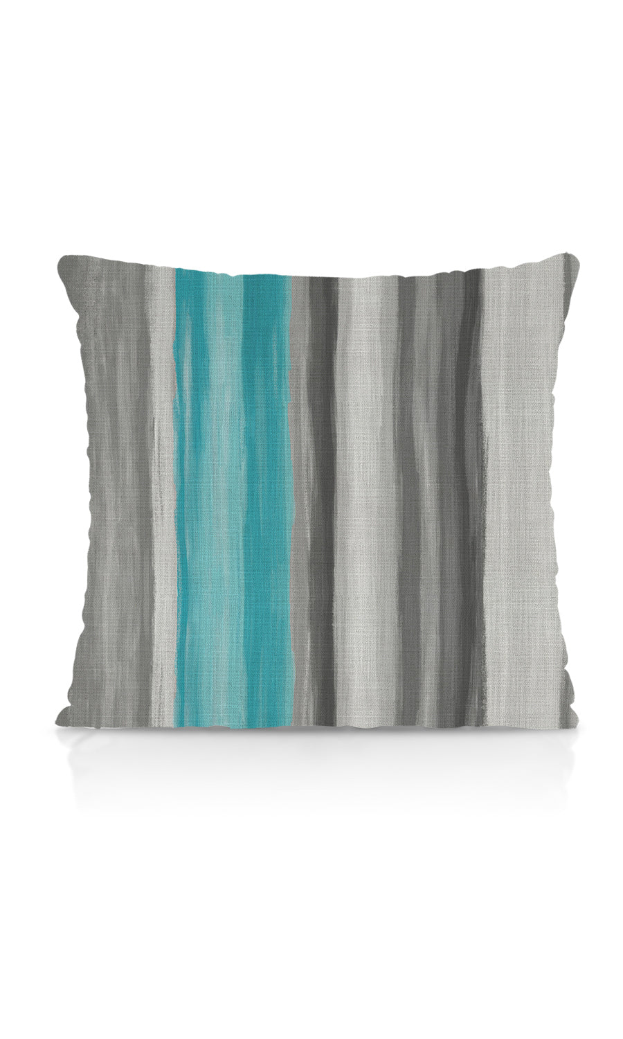 Watercolor Effect Striped Home Textile Fabric Material Sample (Grey/ Blue)