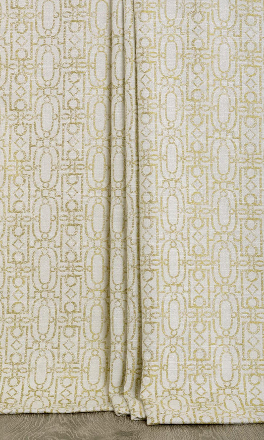 Trellis Poly-Cotton Blinds (Off White/ Green)