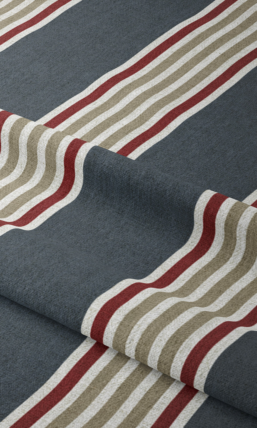 Modern Geometric Print Home Textile Fabric Material Sample (Grey/ Red)