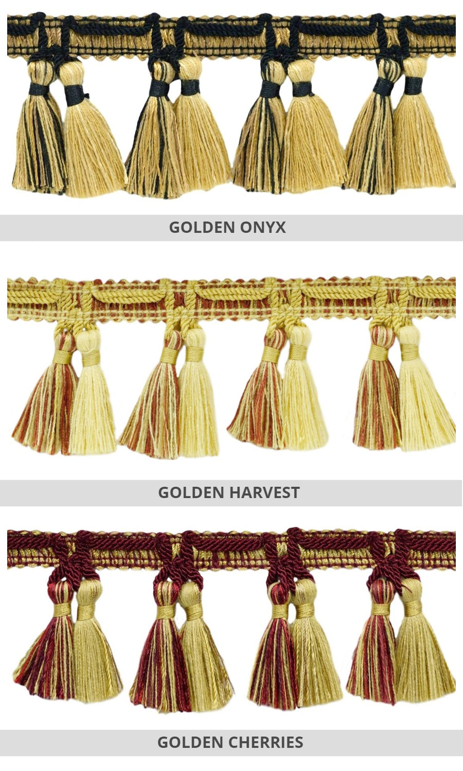 Window shades trims with tassels