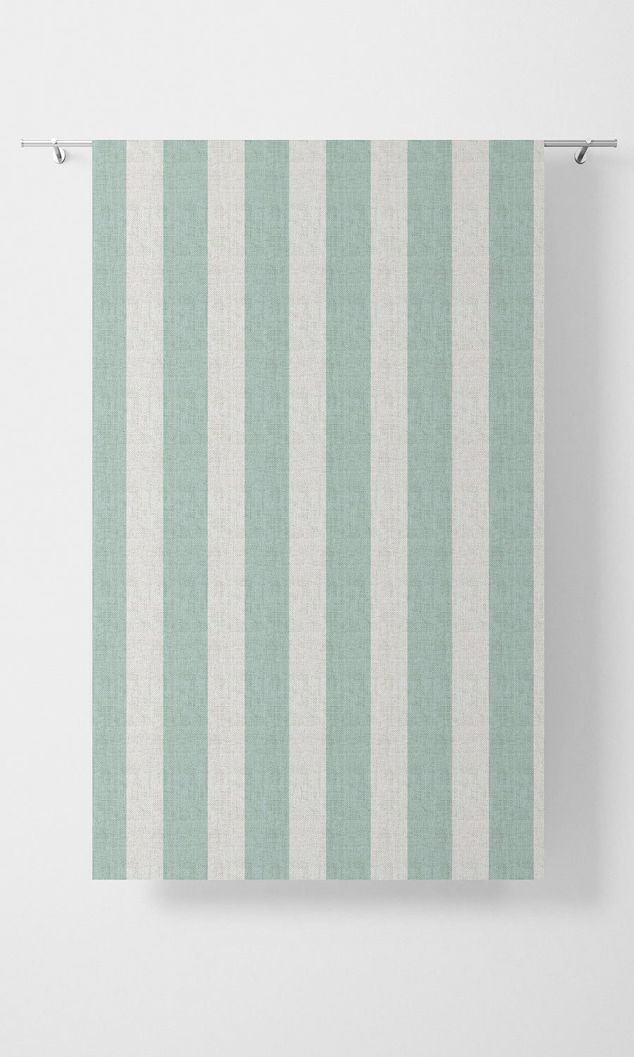 Striped Print Free Fabric Material Sample (Aqua Blue/ White)