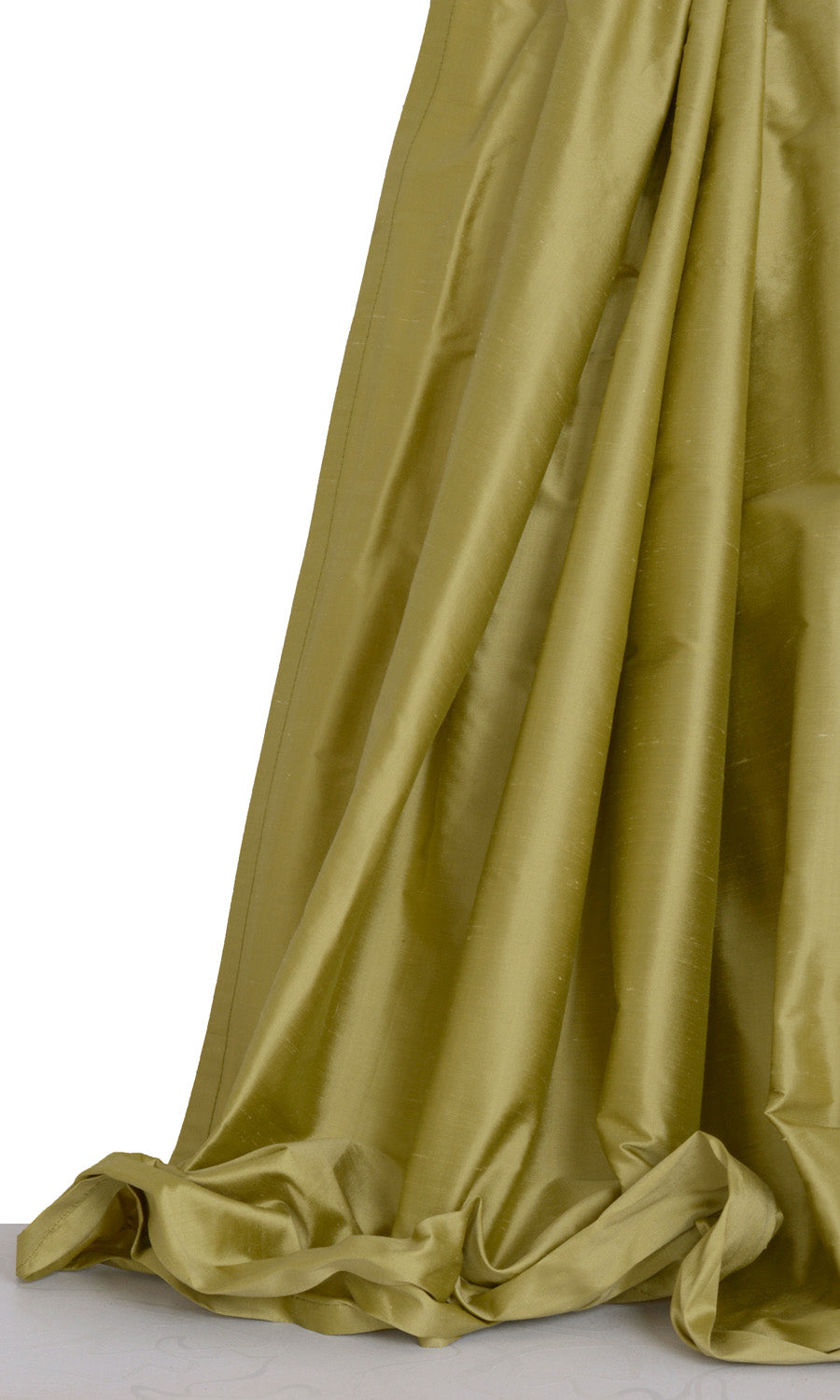 Shantung Silk Window Treatments Fabric By the Metre (Warm Green)