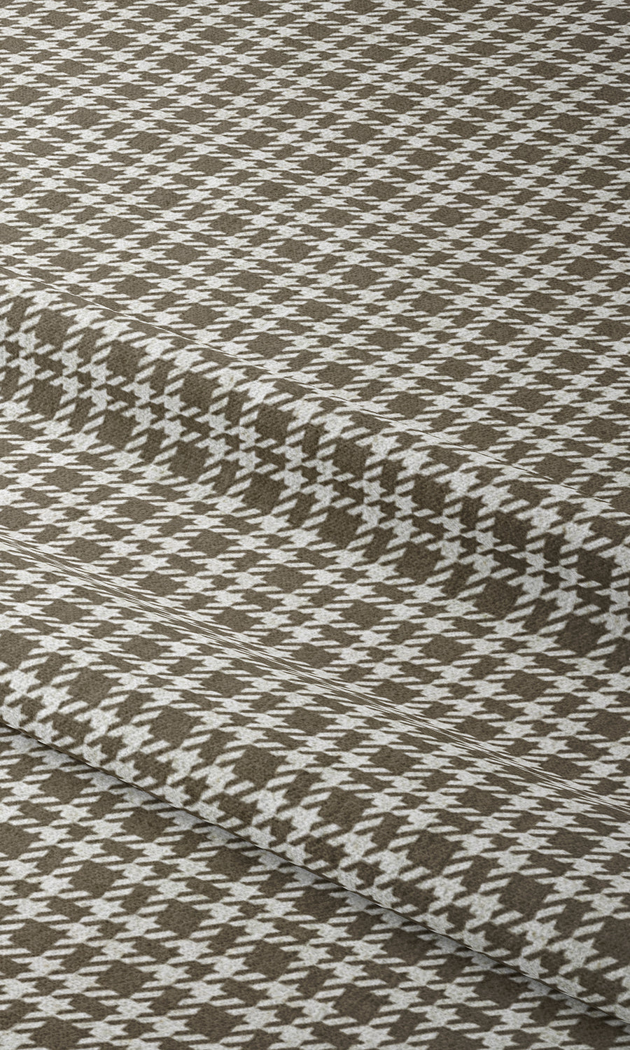 Check Patterned Window Treatments Fabric By the Metre (Cedar Brown)